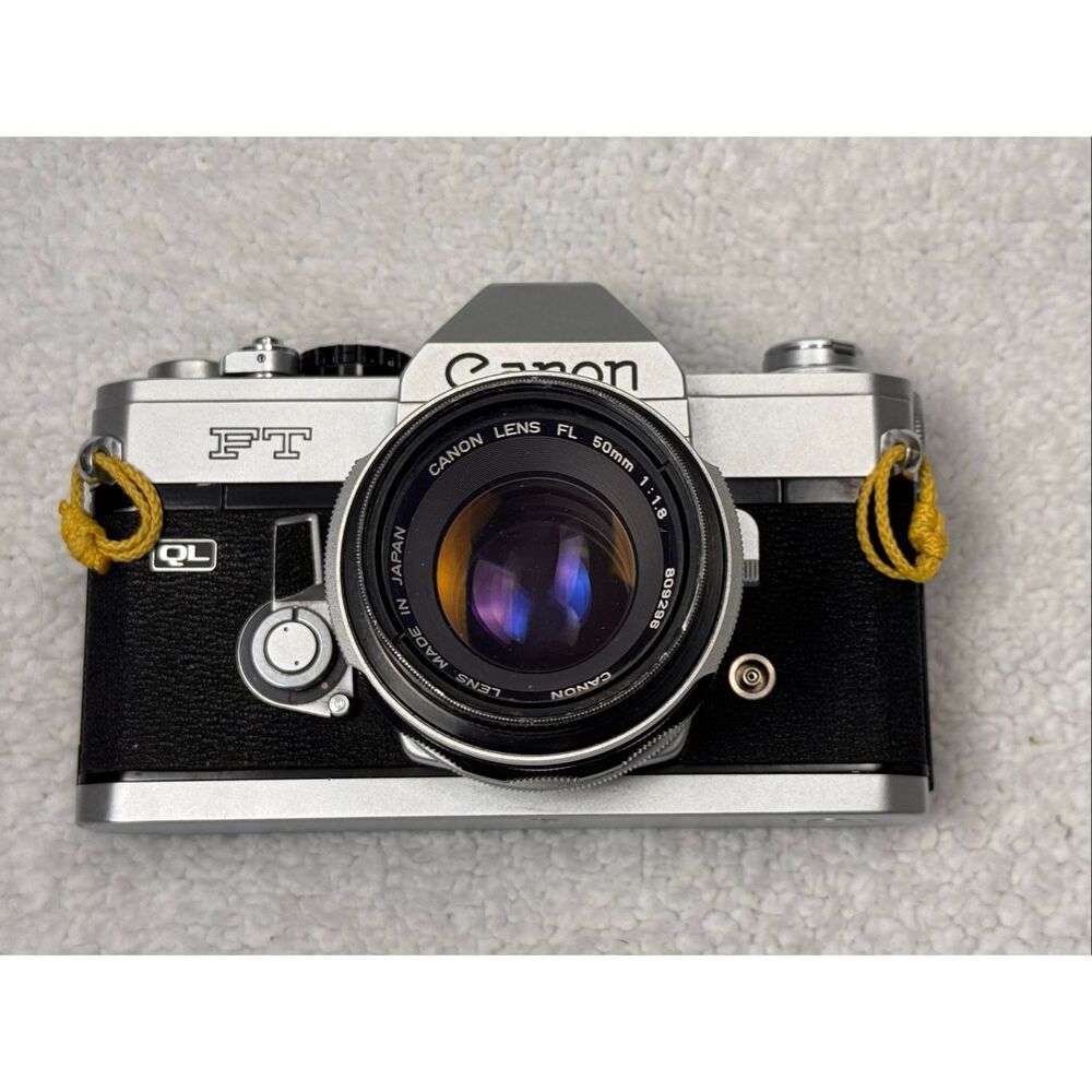 Canon FT QL 35mm Film Camera FL 50mm 1:1.8 Lens Japan